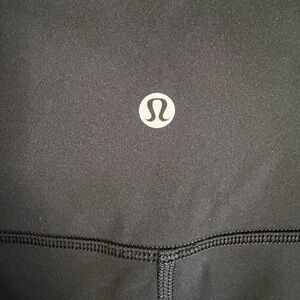 lululemon athletica Black Performance Leggings with Script Logo